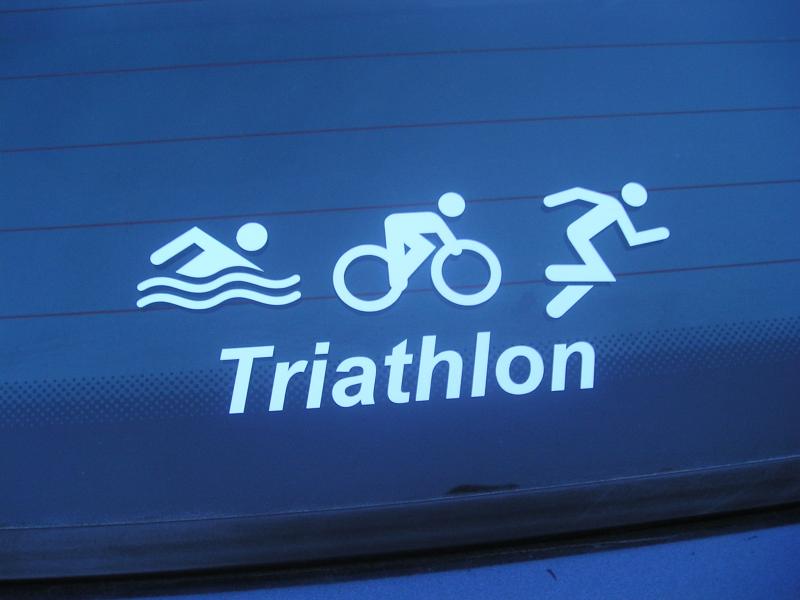 autocollant TRIATHLON spcial pare-brise
