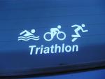 autocollant TRIATHLON spcial pare-brise